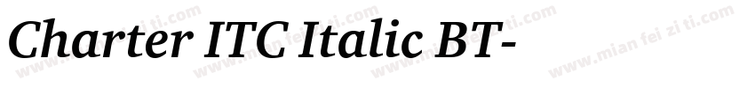 Charter ITC Italic BT字体转换